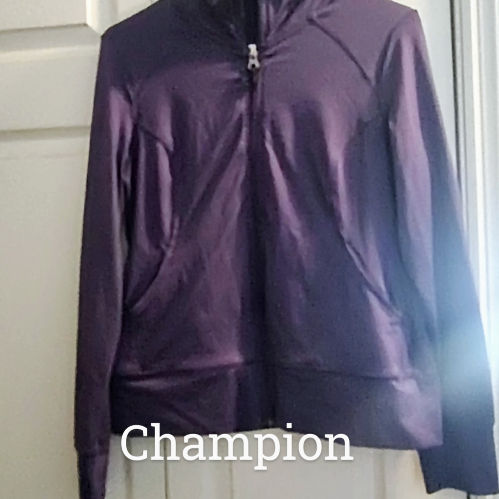 Champion Purple Bomber Jacket Athletic Style